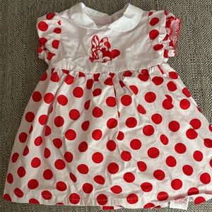 Disney Baby red and white polkadot dress